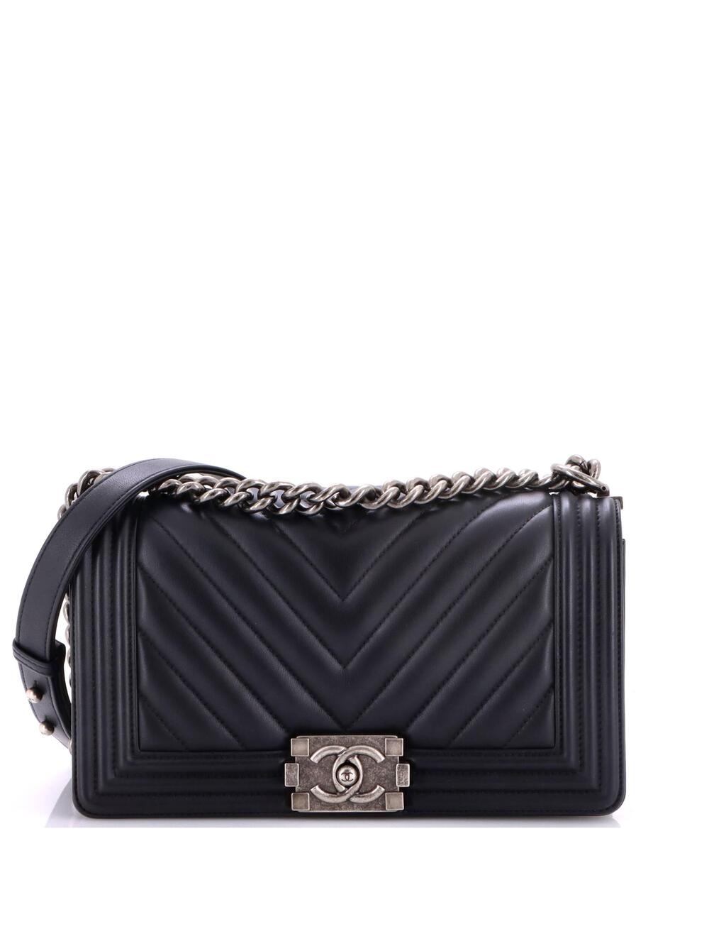 Chanel Boy Flap Bag Chevron Calfskin #343013C45B